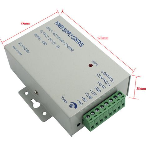 AC 110-240V à DC12v 3A 36w Alimentation Power Supply Control pour Système de Contrôle d'accès à la Porte Alimentation (1/4)
