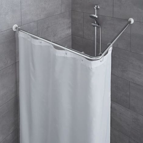 Kleine Wolke 0348101001 - Asta per Doccia ad Angolo 90 x 90 cm, Diametro: 25 mm, Colore: Cromo (1/2)