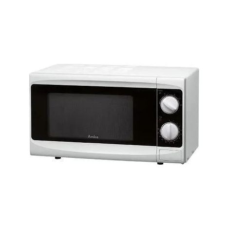 Micro-ondes de comptoir Amica AMG17M70V, modèle solo, 17 pouces de long et 700 watts, blanc. (1/3)