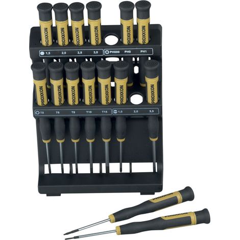 Destornillador de micro-conductor, 15 piezas en el soporte