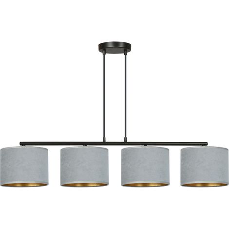 Lampadario Emibig Hilde 4 grigio/nero/oro 4xE27 dimmerabile (1/5)