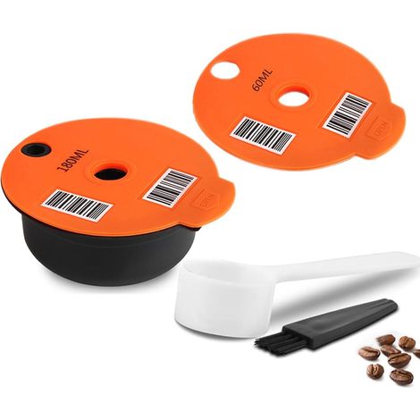 Reusable Coffee Pods Refillable Coffee Capsules 180ml PP Plastic Capsules with 60ml Replacement Lids for Coffee Machine Accessories (1/5)
