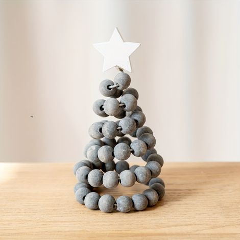 Nouvelle décoration de Noël créative de style nordique, ornements en bois pour sapin de Noël à exposer sur un bureau, adaptés aux 4 saisons (1/5)