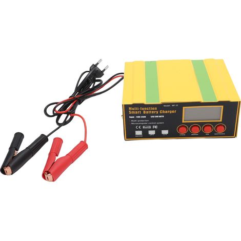 Ortviai Chargeur de Batterie Intelligent 12V/24V 10A/7,5A pour Voiture Moto Tondeuse – MF-2S avec Désoxydation et Maintenance Automatique