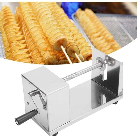 MUMU Stainless Steel Manual Potato Slicer Spiral Potato Cutter Vegetable Slicer Potato Cutter