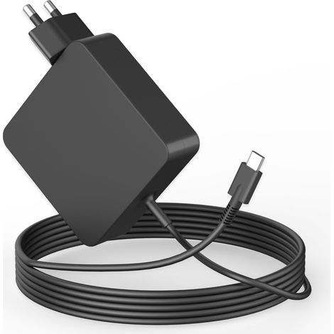 65W USB C Chargeur, Portable Ordinateur Adaptateur, Rapide Alimentation Type C avec Câble de 1.7m Compatible avec Matebook, Spectre, Lenovo, Mac Book, Chromebook, Acer (1/5)