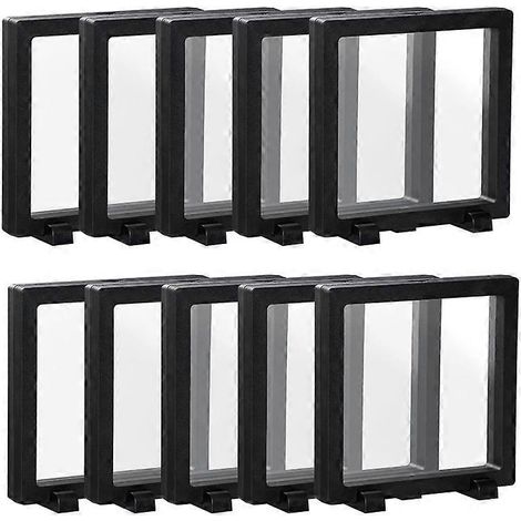 10 présentoirs flottants 3D noirs (1/5)