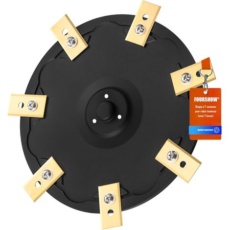 Disques de Couteaux + 7 pièces Lames compatibles avec Mini AWD Série 800 1500, Disque de Lame pour Tondeuse robotisée, Plateau tournant pour Robot de pelouse (1/5)