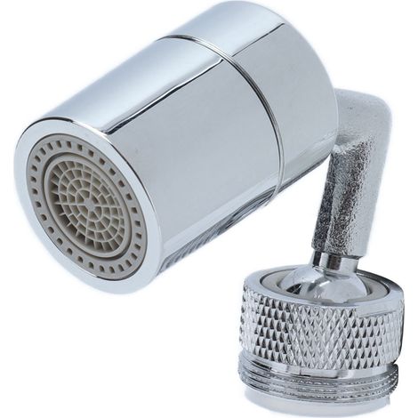 Douchette aératrice rotative à 720° pour robinet d'évier, 2 modes de jet d'eau, filtre à 4 couches, filetage mâle M24 (1/5)