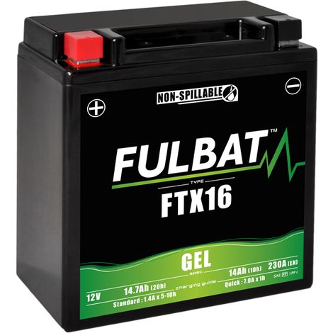Batería Fullbat FUL GEL - FTX16 / YTX16 (Gel, sin mantenimiento) (1/2)