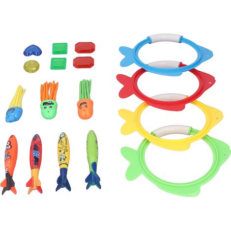 Set mit 17 Kinderpoolspielzeugen, Unterwasser-Sommerspielzeugen, Tauchspielzeugen, interaktiven Spielen für Eltern und Kinder. (1/5)
