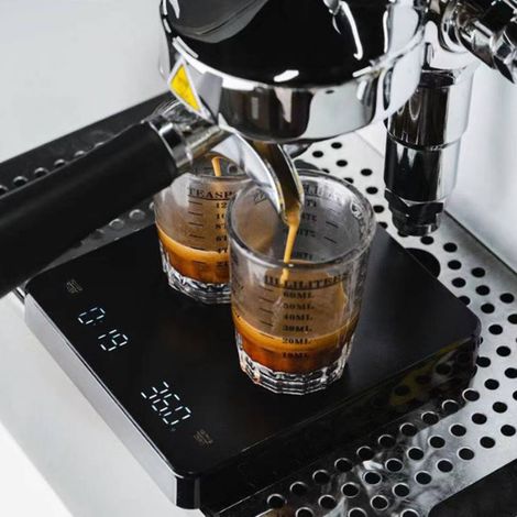 Digitale Küchenwaage mit LCD-Display, Timerfunktion, hitzebeständig, elektronisch, Steelyard Schwarz (1/5)