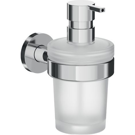 Inda - Distributeur de savon mural Touch chrome poli / verre