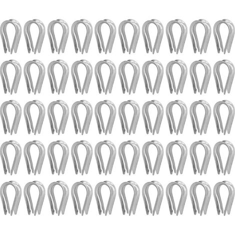 50 Stück Drahtseil Fingerhut Befestigungsteile andere Befestigungselemente Edelstahl Kabel Rigging Werkzeuge Fingerhüte Rigging Segel Fingerhut(M4(4mm)),andere Befestigungselemente (1/5)
