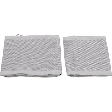 Lot de 2 tours de lit bébé réglables en hauteur, en maille, pour lits bébé standard, gris. (1/5)