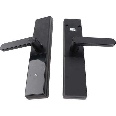 Serrure de porte intelligente sans clé, poignée de porte avec cartes et clés, serrure biométrique, application de contrôle à distance, mot de passe virtuel, pour portes de 40 à 120 mm (bureau, maison, (1/5)