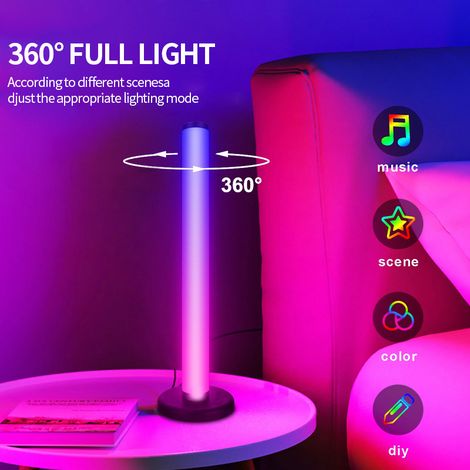 Lampe d'ambiance LED indépendante pour bureau avec télécommande infrarouge, éclairage pour microphone, éclairage d'ambia (1/5)