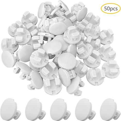 Ensemble complet d'accessoires pour stores vénitiens blancs : embouts et bouchons, 50 pièces/paquet, rails de rechange pour l'entretien quotidien, en stock. (1/5)