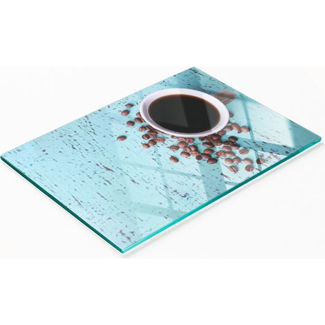 Tavola decorativa multifunzionale in vetro temperato color caffè/nero 80x52 cm (1/5)
