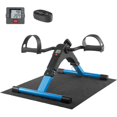 Trintion Mini Exercise Bike, Pedal Exerciser with LCD Display, Leg Exercise Machine, Portable Folding Trainer Adjustable Resistance Fitness Exercise Equipment with Non-Slip Mat and Fixed Strap (blue) (1/5)