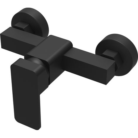 MITIGEUR DE DOUCHE NOIR CARRÉ POUR SALLE DE BAIN ROBINET VERI (1/5)
