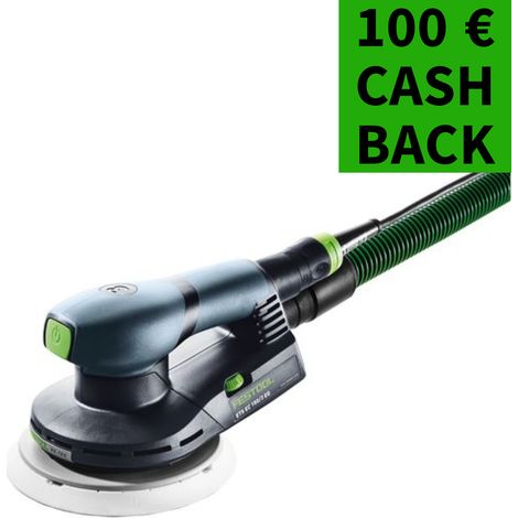 Festool – Ponceuse excentrique 150mm – Moteur sans charbons – Vitesse 6000-10000 min⁻¹ – Course 3mm – Pour ponçage fin de matières minérales