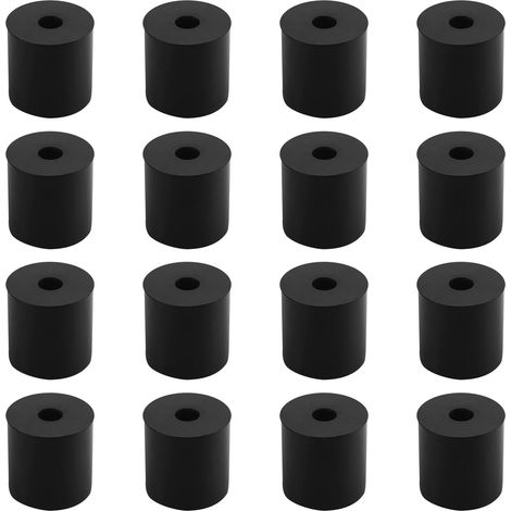 Lot de 20 rondelles caoutchouc antivibrations 25 mm 10 mm 25 mm – Amortisseurs pour machines, isolation des vibrations des boulons, noir