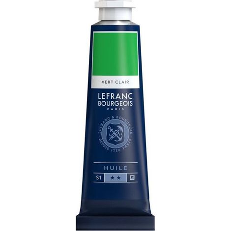 Peinture à l'huile en tube - vert clair - Lefranc & Bourgeois (1/2)
