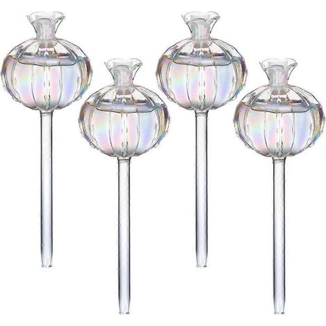 Lot de 4 globes d'arrosage en verre pour plantes, système d'arrosage automatique, pot à piquer (1/5)