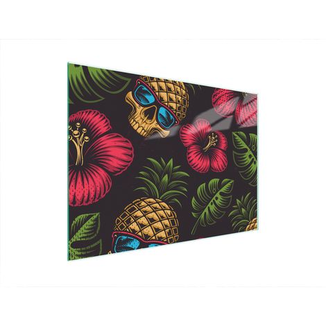 PLANCHE À DÉCOUPER EN VERRE 40x30 ANANAS (1/5)