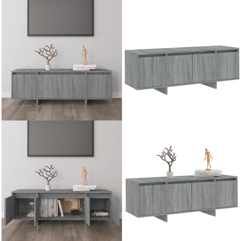 Meuble TV Sonoma gris 120x30x40,5 cm Bois d'ingénierie - Meubles Tv - Meuble Tv - Buffet - Meuble Stereo - Meuble Rangement - Home & Living