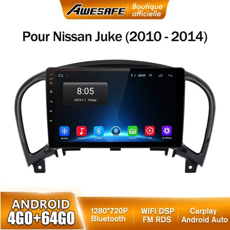 AWESAFE 4G Autoradio Android 13 4Go+64Go pour Nissan Juke (2010-2014) 9'' Écran Tactile avec Carplay GPS Bluetooth Android Auto (1/5)