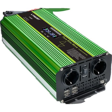 Wechselrichter, reine Sinuswelle, hoher Wirkungsgrad, 8000 W Spitzenleistung, Europa-a, DC 12 V-a, AC 220–240 V-a (1/2)