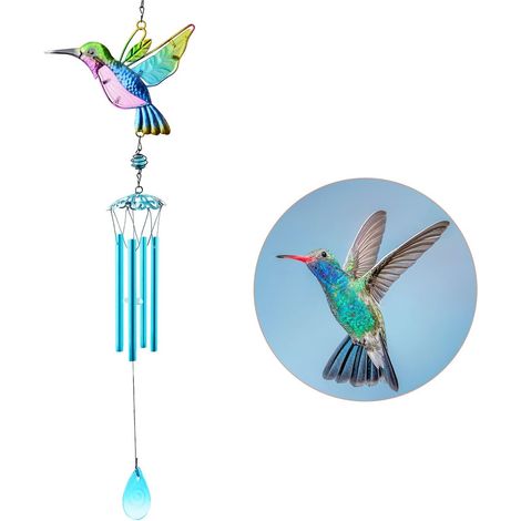 Carillon éolien en fer forgé, cadeau de jardinage, idéal pour l'extérieur, la décoration intérieure de la maison, les fenêtres, le jardin et la terrasse. (1/3)