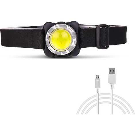Linterna frontal Led potente MINKUROW, linterna frontal recargable por Usb, linterna frontal Cob con batería integrada, linterna frontal impermeable, iluminación blanca y roja (1/5)