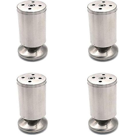 Pieds de meubles en acier inoxydable, ensemble de 4 pieds réglables pour canapé, armoire et table (50 x mm) (1/5)