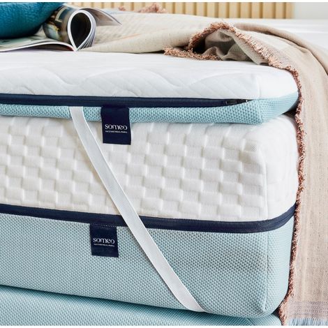 Surmatelas mémoire de forme 200x200 7 cm Someo Songe