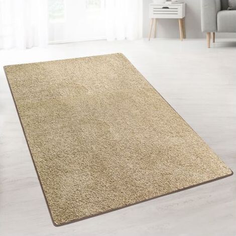 Tapis Shaggy sur mesure Barcelona Beige 200 x 300 cm (1/4)