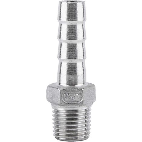 Edelstahl-Gewinderohrverschraubung, Schlauchanschluss (1/4" x 10 mm)