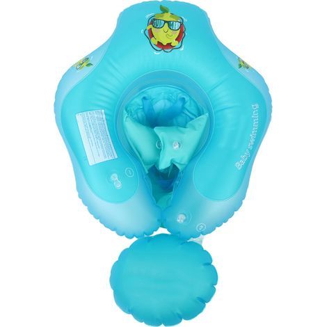 Salvagente gonfiabile per bambini, giocattolo estivo per neonati, colore blu. (1/5)