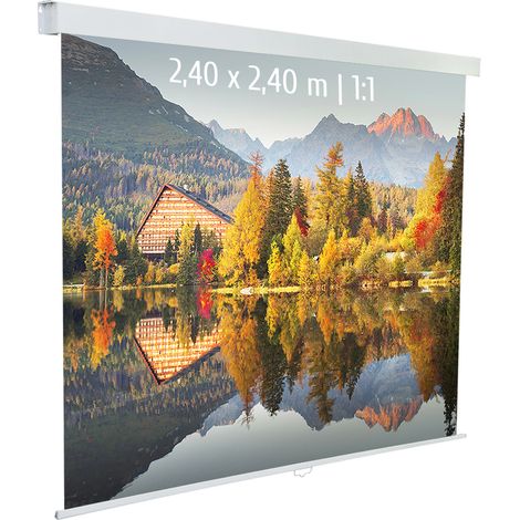 Ecran de projection manuel 2,40 x 2,40m - Format 1:1