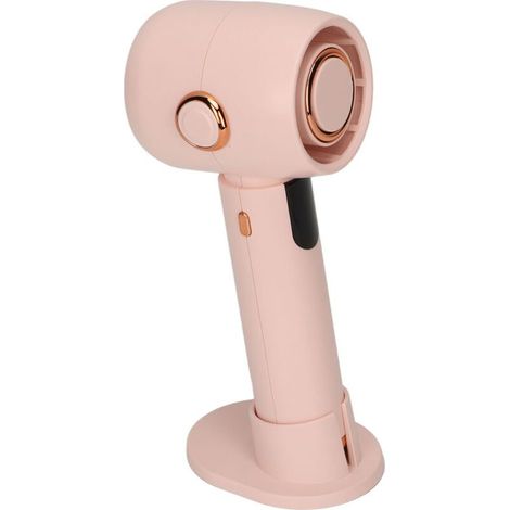 Ventilatore portatile USB silenzioso e senza pale, con display digitale – Rosa, ideale per l'ufficio. (1/4)
