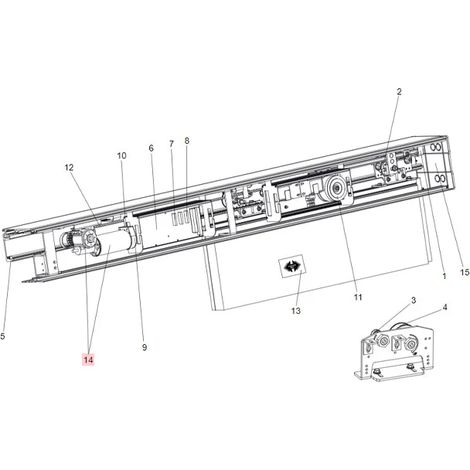 Motore Con Riduttore Puleggia Per 940 FAAC 7700155 (1/3)