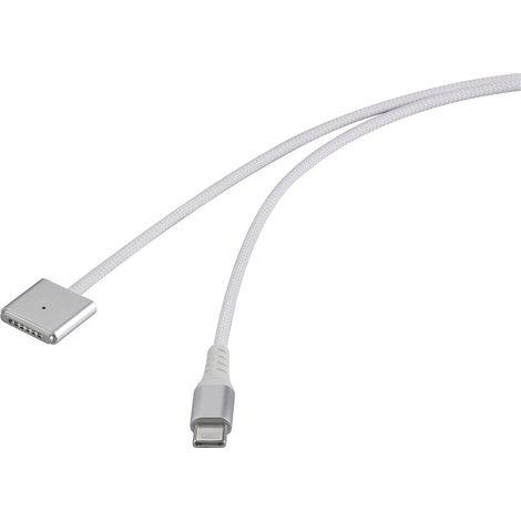 Renkforce USB-Ladekabel   USB-C®, Magsafe 3 2.00 m Weiß magnetischer Stecker RF-6437916 (1/4)