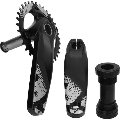 Plateau BOLANY 34T Noir Alliage Aluminium CNC Chaîne Creuse Pignon Vélo Ensemble (1/5)