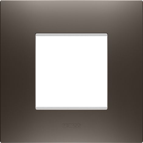 PLAQUE EGO 2P TEINTE MARRON GEWISS GW16022BS