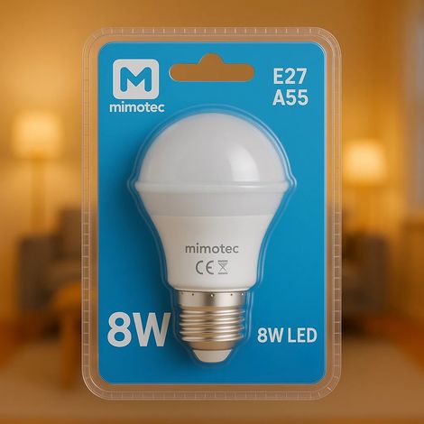 IluminaShop - Bombilla LED E27 A55 8W  Blanco Frio 6500 (1/5)