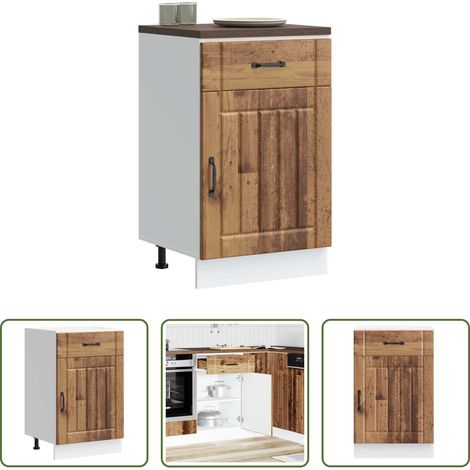 vidaXL Holzwerkstoff -  Küchen-Unterschrank Lucca Altholz-Optik Holzwerkstoff (1/5)