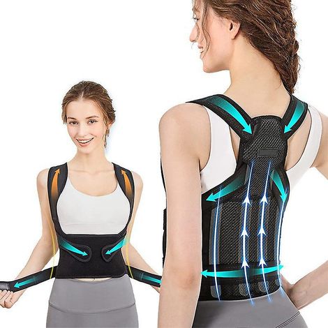 Correcteur de posture dorsal pour femmes et hommes, redresse-dos orthopédique ajustable (1/2)
