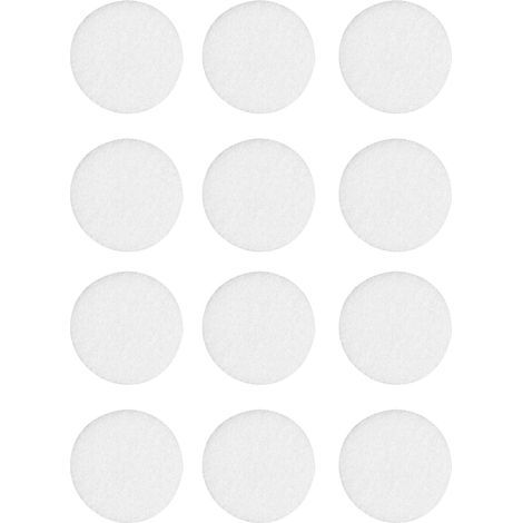 Patins en feutre blanc auto-adhésifs (lot de 12) FI 28 mm Vorstahl (1/5)